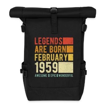 Birthday February 1959 - Roll Top Backpack - black - Front