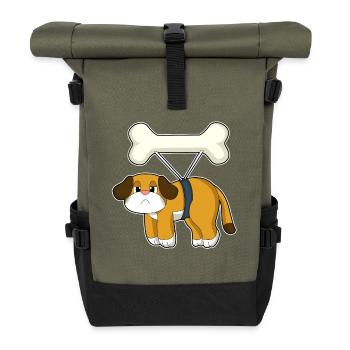 Os de chien - Sac à dos roll top - olive/noir - Devant