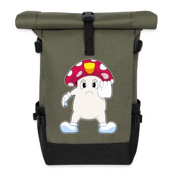Pilz Polizist Polizei - Rolltop Rucksack - Olive/Schwarz - Vorne