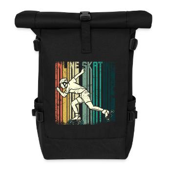 Patin à roues alignées Retro Vintage - Sac à dos roll top - noir - Devant