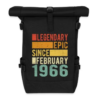 Anniversaire février 1966 Épopée légendaire - Sac à dos roll top - noir - Devant