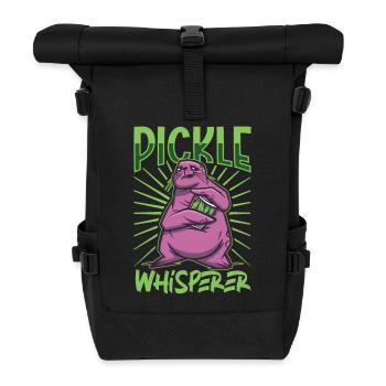 Gurkenflüsterer - Gurken - Rolltop Rucksack - Schwarz - Vorne