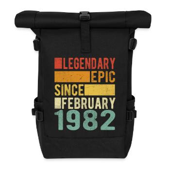 Anniversaire Février 1982 Épopée légendaire - Sac à dos roll top - noir - Devant