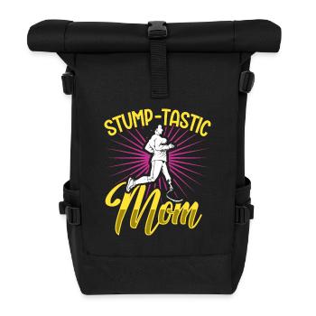 Best mom with prosthetic leg - Roll Top Backpack - black - Front