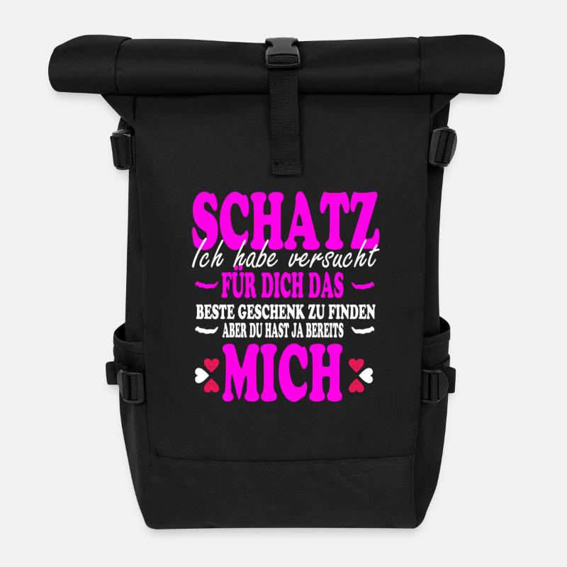 Schatz ich hab versucht für dich das beste - Rolltop Rucksack - Schwarz