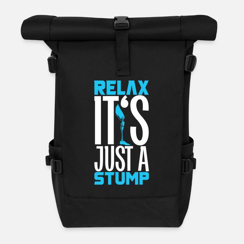 Beinprothese - Rolltop Rucksack - Schwarz