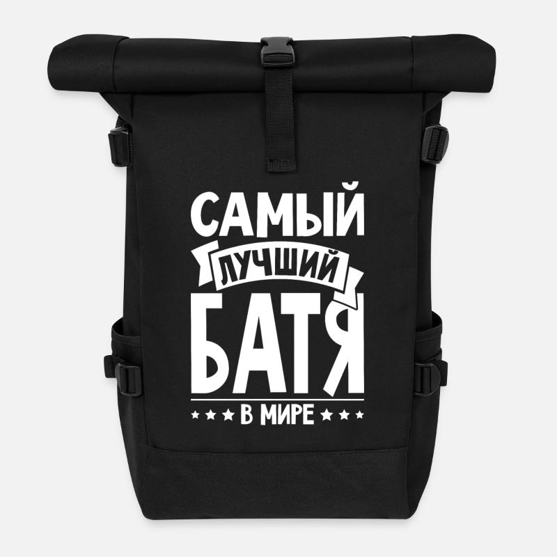 Bester Russischer Papa Vater der Welt aus - Rolltop Rucksack - Schwarz
