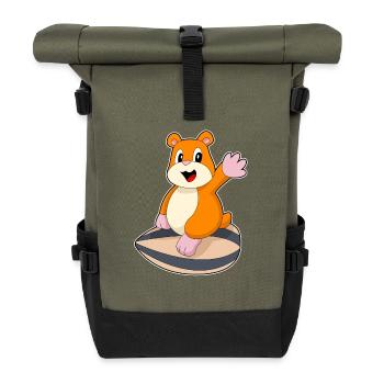 Hamster Samen - Rolltop Rucksack - Olive/Schwarz - Vorne