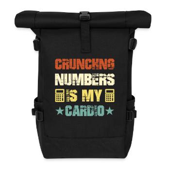 Crunching Numbers is My Cardio Accounting Vintage - Roll Top Backpack - black - Front