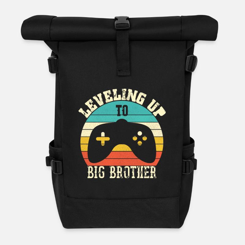 Aufstieg zum Big Brother - Rolltop Rucksack - Schwarz