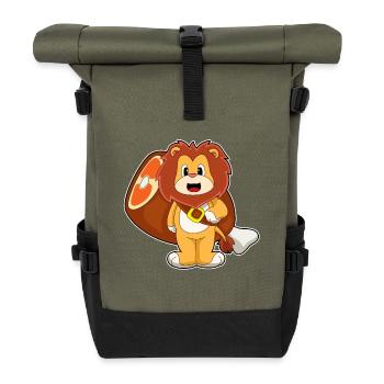 Viande de lion - Sac à dos roll top - olive/noir - Devant