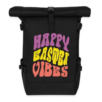 Happy Easter Vibes - Roll Top Backpack - black - Front