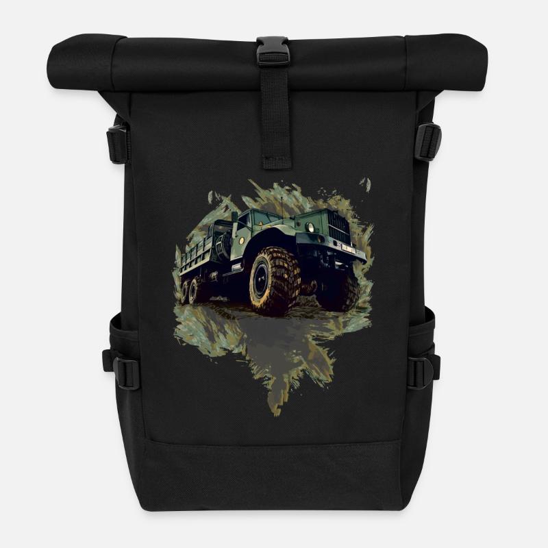 Kraz LKW - Rolltop Rucksack - Schwarz