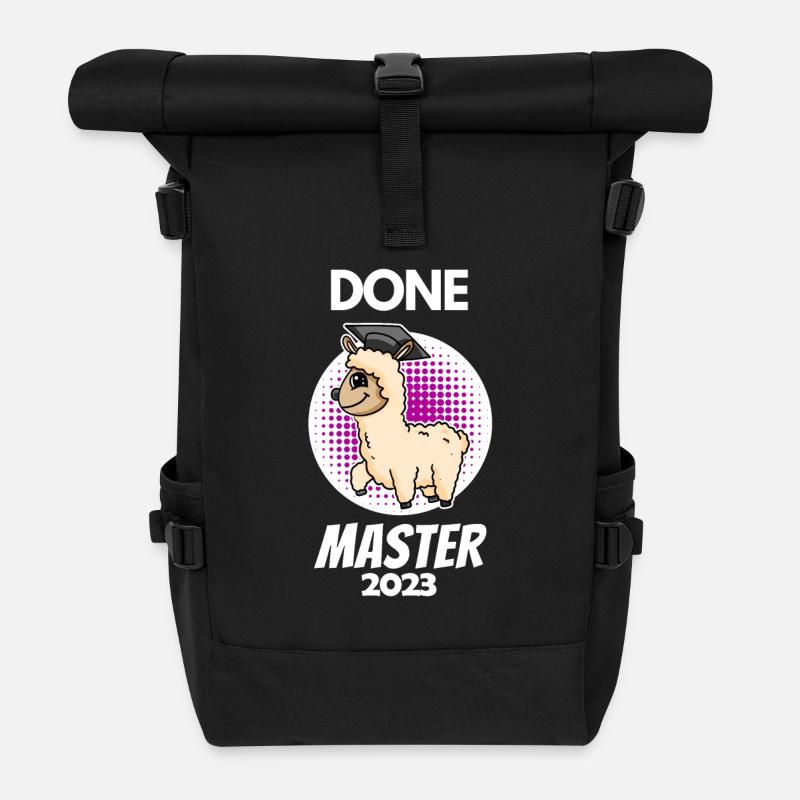 Master 2023 - Master abgeschlossen - Rolltop Rucksack - Schwarz