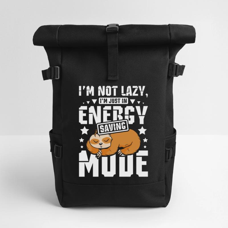 Power saving mode Sleeping Sloth Roll Top Backpack