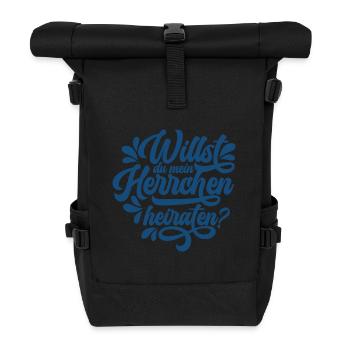 Willst du mein Herrchen heiraten? - Rolltop Rucksack - Schwarz - Vorne