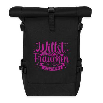 Willst du mein Frauchen heiraten? - Rolltop Rucksack - Schwarz - Vorne