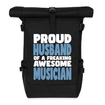 Fière épouse d’un sacré bon musicien - Sac à dos roll top - noir - Devant
