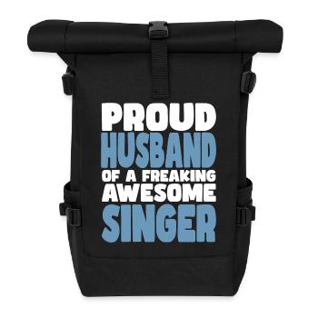 Fière épouse d’un sacré bon chanteur - Sac à dos roll top - noir - Devant