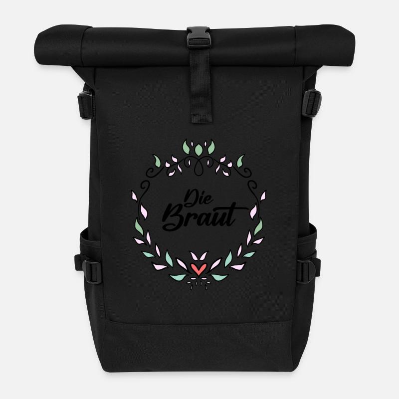 Braut Junggesellinnenabschied - Bride JGA - Rolltop Rucksack - Schwarz