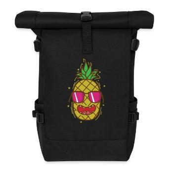 Ananas frais Fruits tropicaux sucrés - Sac à dos roll top - noir - Devant