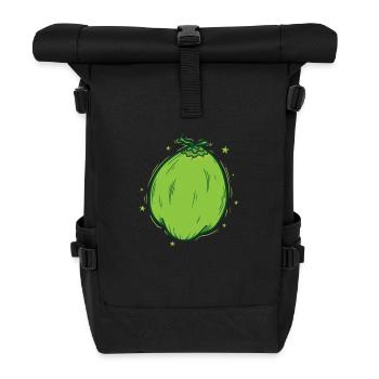 Coconut Palm Exotic Fruit - Roll Top Backpack - black - Front
