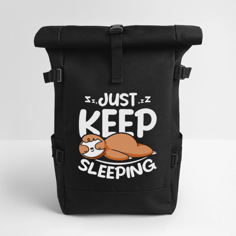 Sloth just keep sleeping Roll Top Backpack