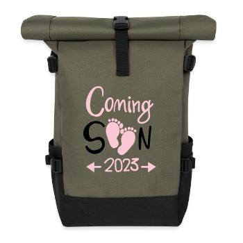 Schwanger 2023 - Rolltop Rucksack - Olive/Schwarz - Vorne