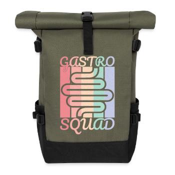 New Gastro Nurse Squad Gastroenterology Doctor - Rolltop Rucksack - Olive/Schwarz - Vorne