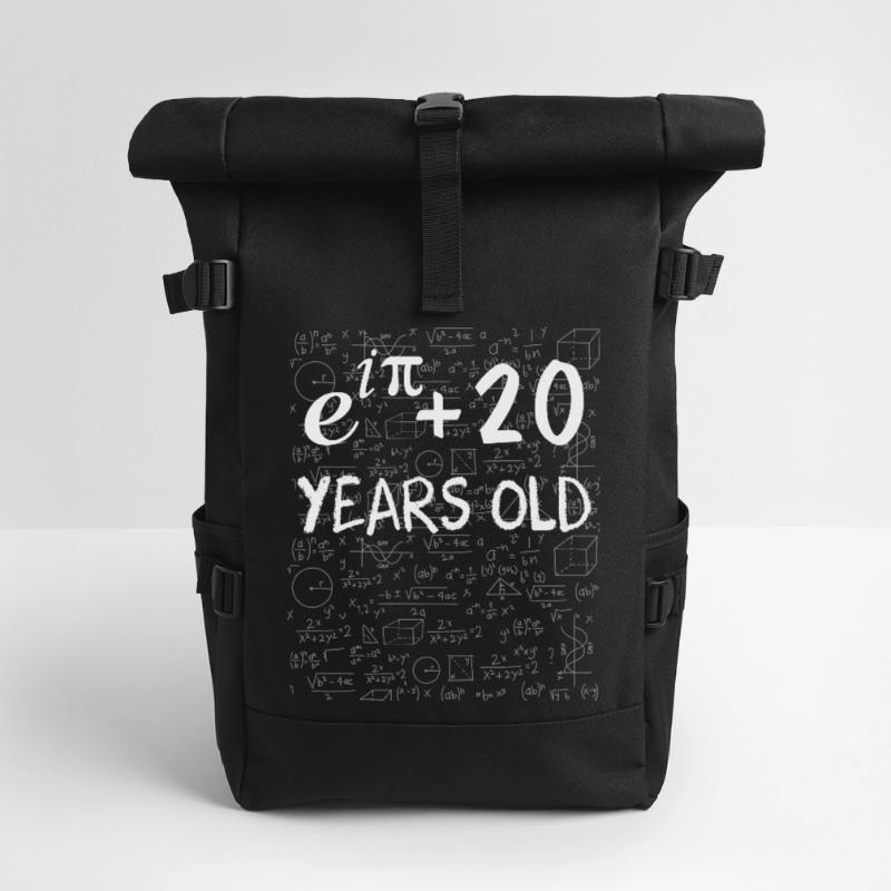 19th birthday 19 years old Euler Identity math Roll Top Backpack