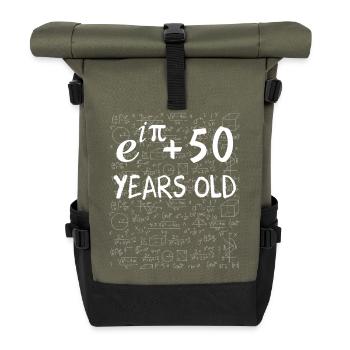 49. Geburtstag 49 Jahre Euler - Rolltop Rucksack - Olive/Schwarz - Vorne