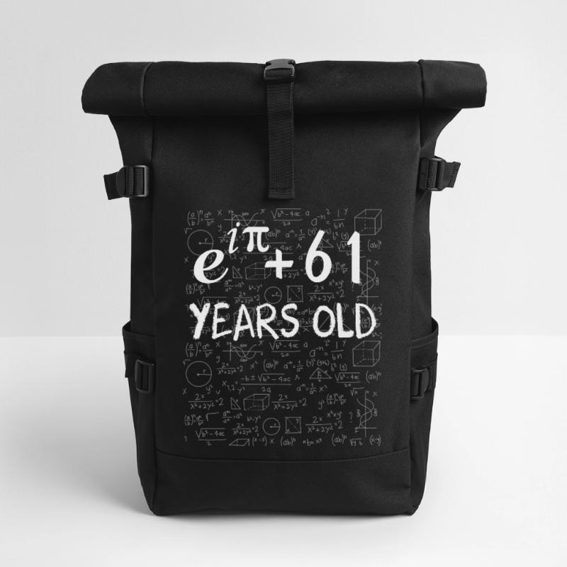 60th birthday 60 years old Euler Identity math Roll Top Backpack