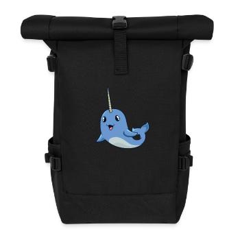 Kawaii Whale - Narval - Sac à dos roll top - noir - Devant
