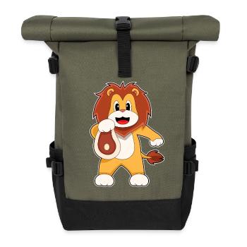 Löwe Fleisch - Rolltop Rucksack - Olive/Schwarz - Vorne