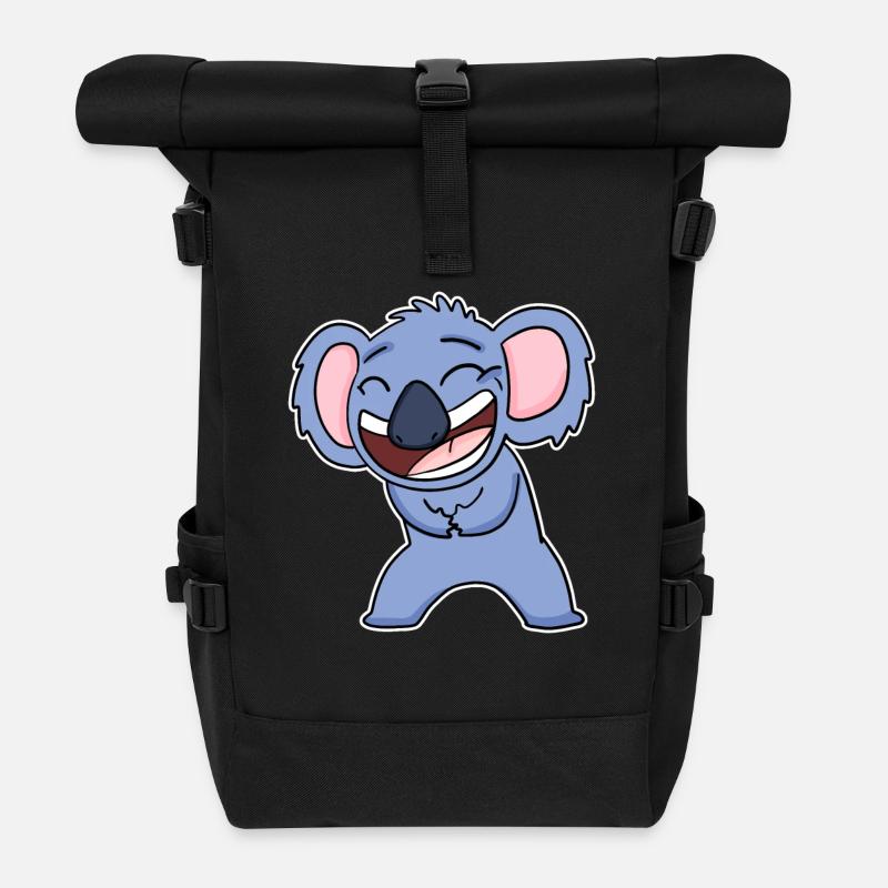 Lachender KoaLa - Rolltop Rucksack - Schwarz