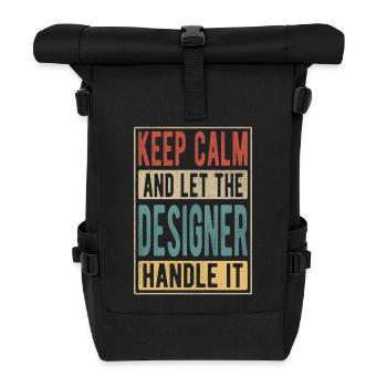 Cadeau Rétro Designer - Sac à dos roll top - noir - Devant