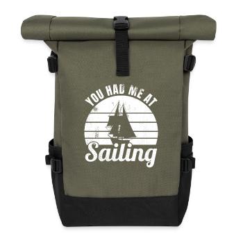 Segeln Witz - Rolltop Rucksack - Olive/Schwarz - Vorne