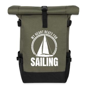Motivation Segeln - Rolltop Rucksack - Olive/Schwarz - Vorne