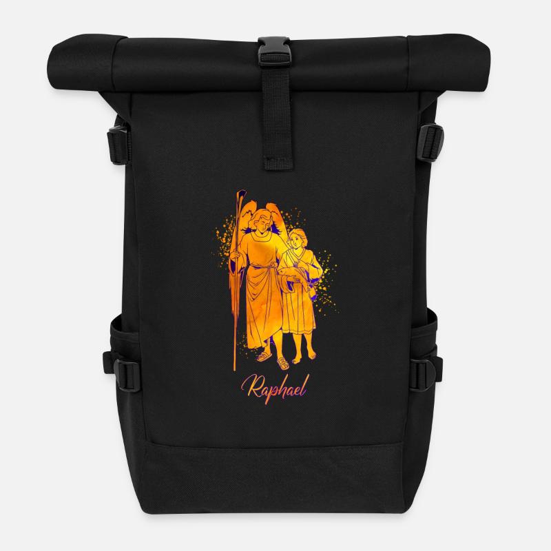 Erzengel Raphael - Rolltop Rucksack - Schwarz