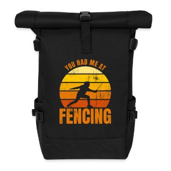 Fecht Witz - Rolltop Rucksack - Schwarz - Vorne