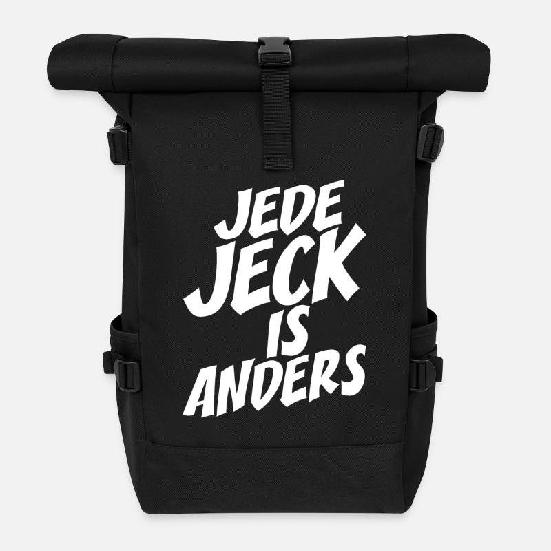 Kölsch Jede Jeck Is Anders Kölner Grundgesetz Köln - Rolltop Rucksack - Schwarz