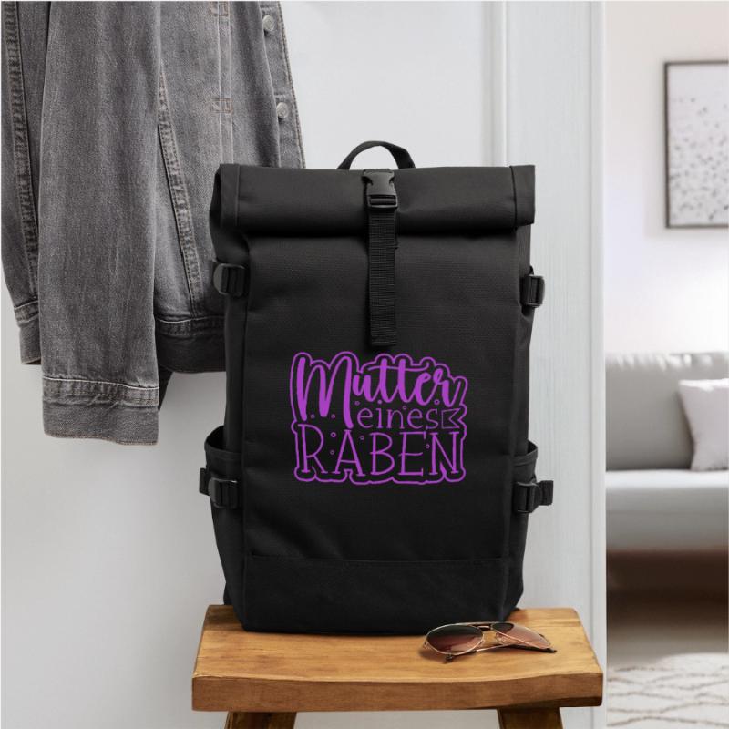Mutter eines Raben - Rabenmutter Rolltop Rucksack