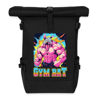 Gym Council Bodybuilding Weight Training Fun Fitness - Roll Top Backpack - black - Front