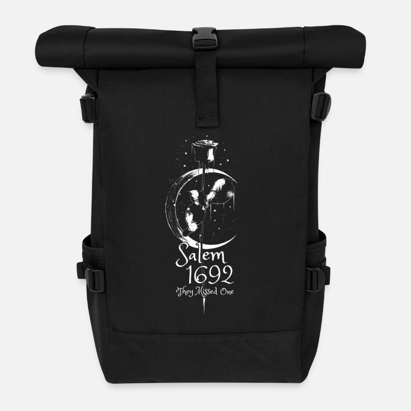Salem 1692 They Missed One Moon Rose Witch Trial - Rolltop Rucksack - Schwarz