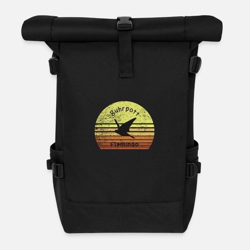 Ruhrpott Flamingo - Rolltop Rucksack - Schwarz