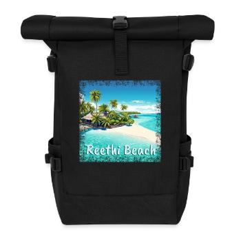 Ambiance estivale aux Maldives: Reethi Beach dans le Gru - Sac à dos roll top - noir - Devant