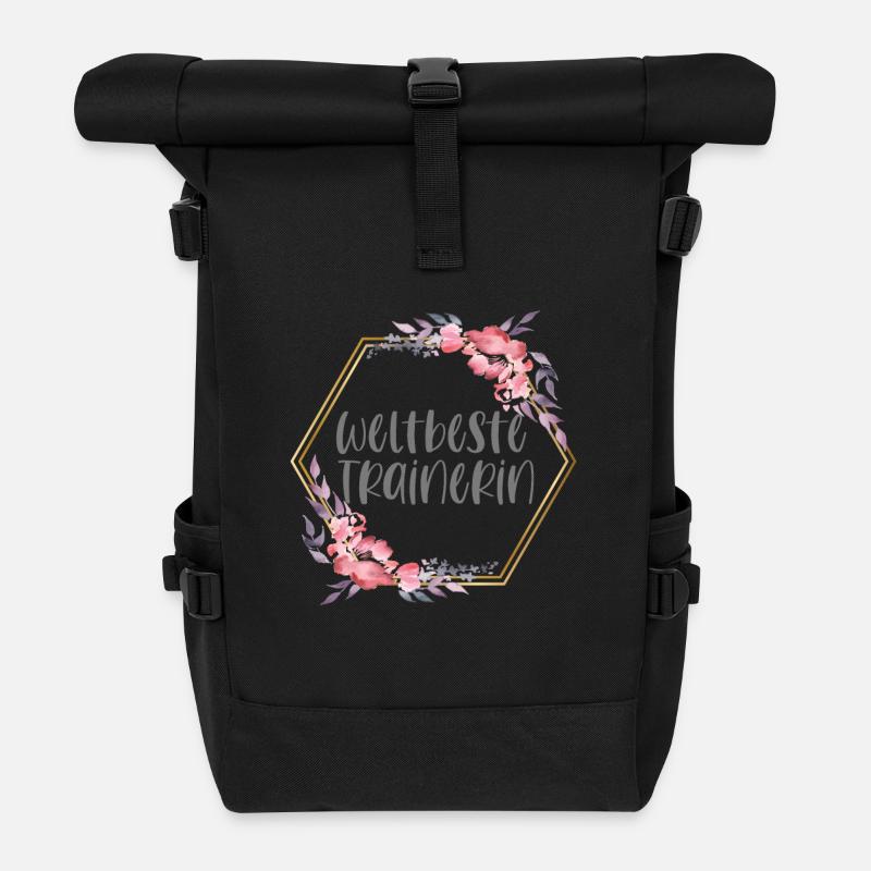 Trainerin Bedanken Sport Danke Geschenk - Rolltop Rucksack - Schwarz