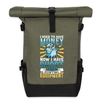 Geisterjäger Equipment - Geisterjagd - Rolltop Rucksack - Olive/Schwarz - Vorne