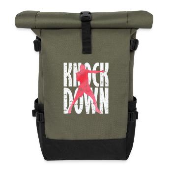 Knock Down Boxen - Rolltop Rucksack - Olive/Schwarz - Vorne