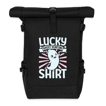 Geisterjäger - Lucky Ghost Hunting - Rolltop Rucksack - Schwarz - Vorne